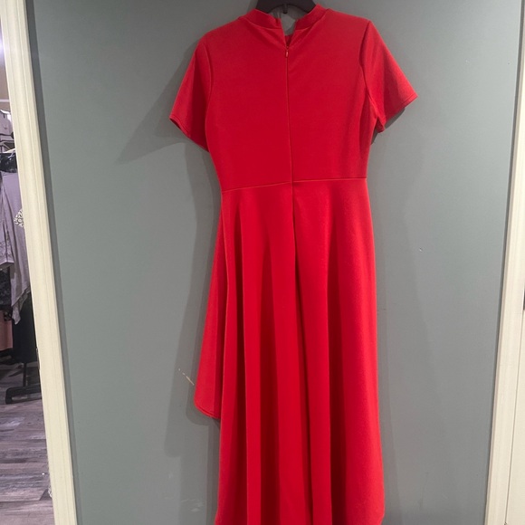 Chic High-Low Red Dress - Picture 2 of 2